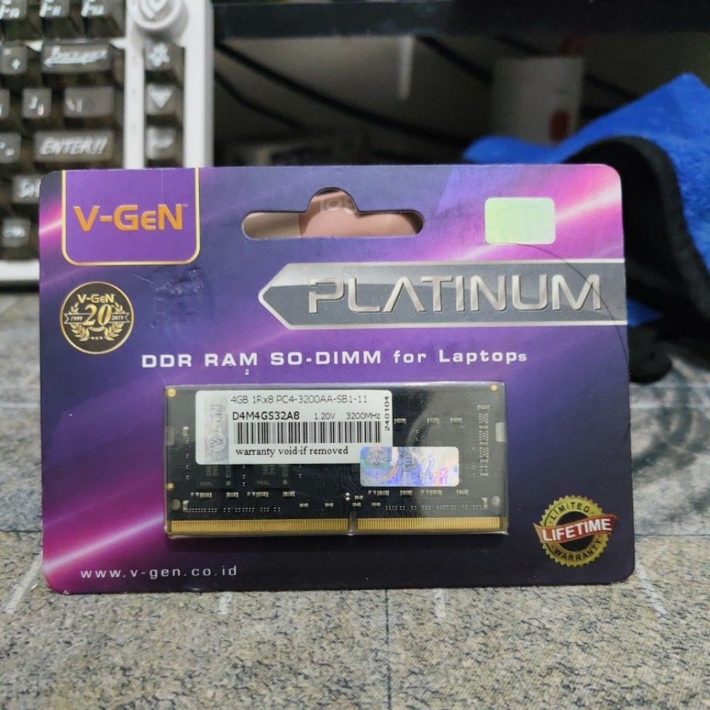 VGEN PLATINUM RAM SODIMM DDR4 3200MHZ 4GB SEALED