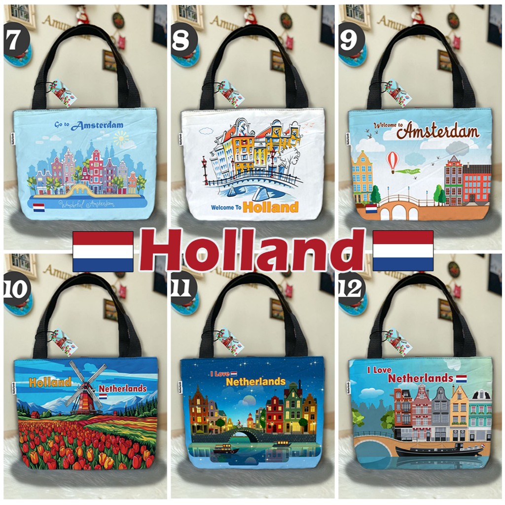 HOLLAND AMSTERDAM BAG, HOLLAND HAND BAG, READY TO SHIP SOUVENIR
