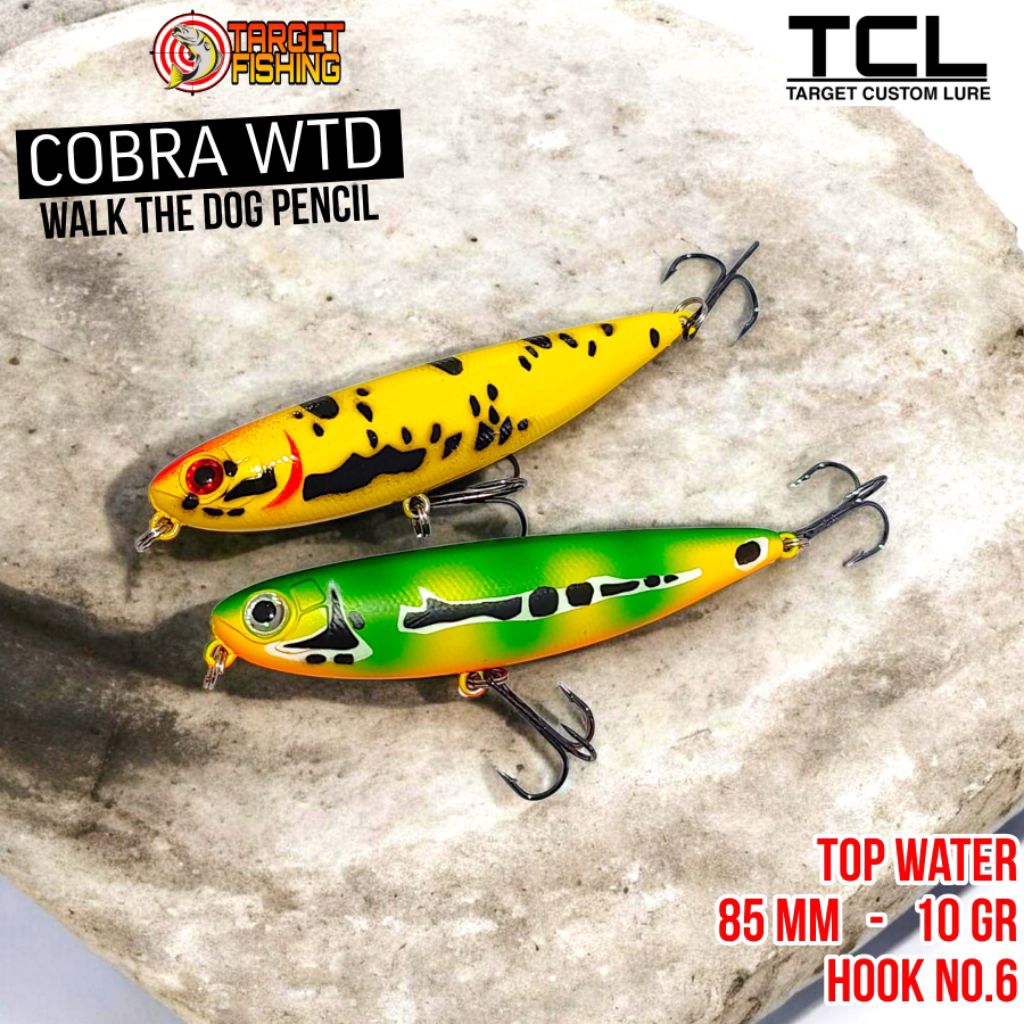 WTD COBRA 85 มม. 10 กรัมเหยื่อดินสอ - TCL COBRA 85 Top Water Casting Lure Hampala Toman