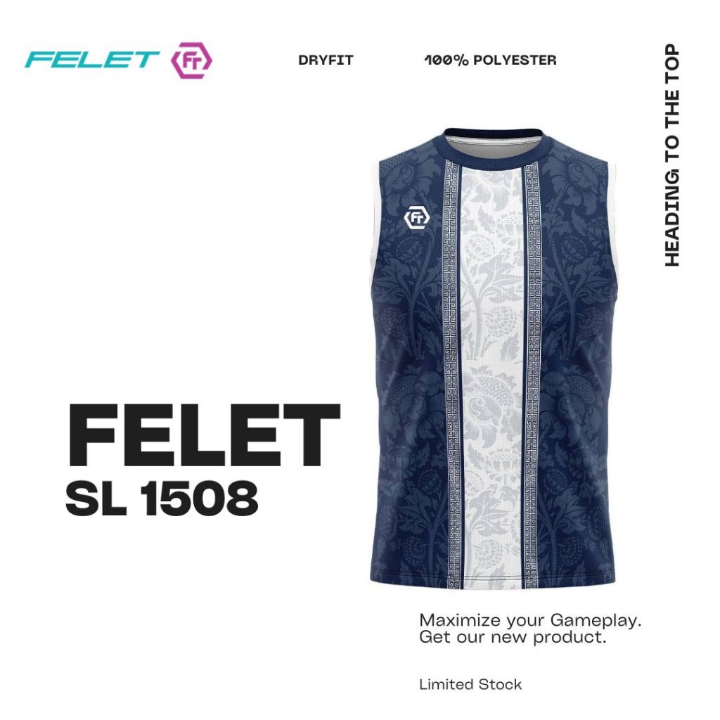 FELET OFFICIAL STORE - เสื้อยืด FELET BADMINTON SL 1508 QUICK DRY ORIGINAL