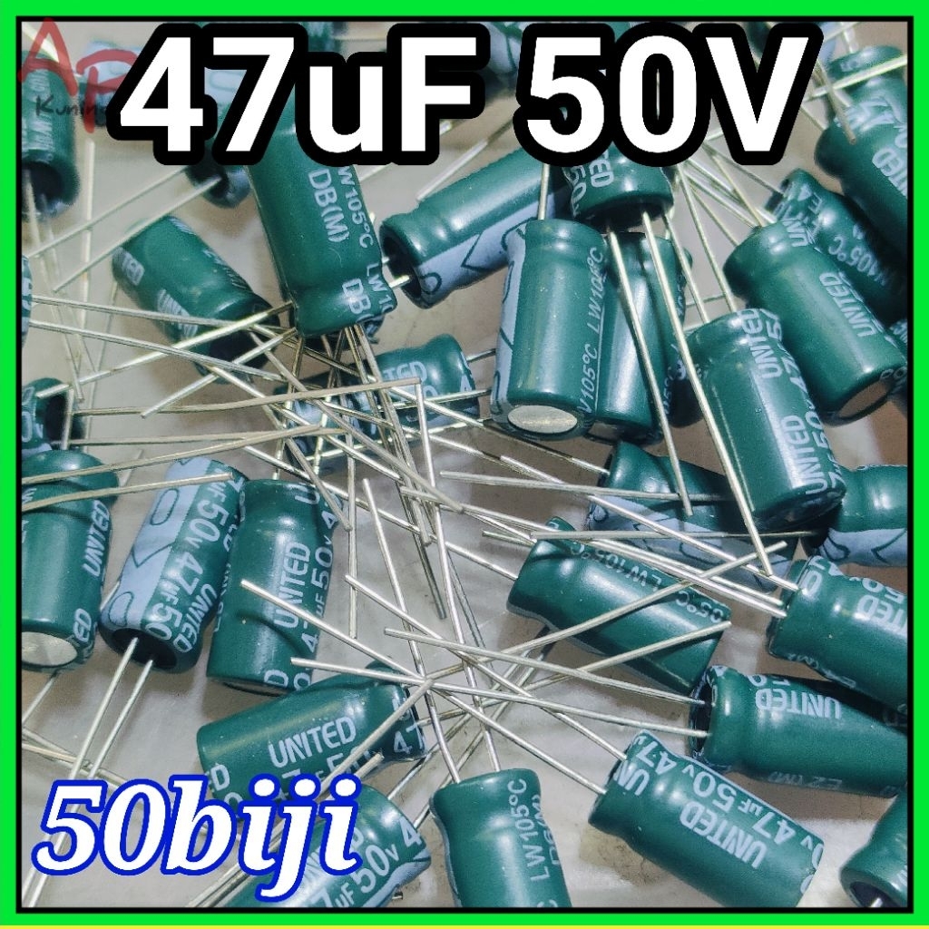 Elco 50 ชิ้น 47uf 1uf 2.2uf 4.7uf 10uf 22uf 47uf 0.47uf 1 2.2 4.7 10 22 47 uf 50v คุณภาพดี