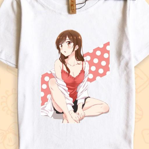 เสื้อยืดอนิเมะ Chizuru Mizuhara เช่าแฟน Waifu