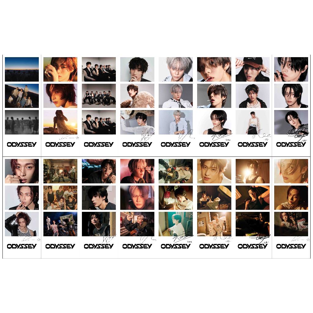 GLOSSY PHOTO STRIP RIZE ODYSSEY 16 ชิ้นแถบรูปถ่าย KPOP UNOFFICIAL SHOTARO SEUNGHAN SOHEE WONBIN