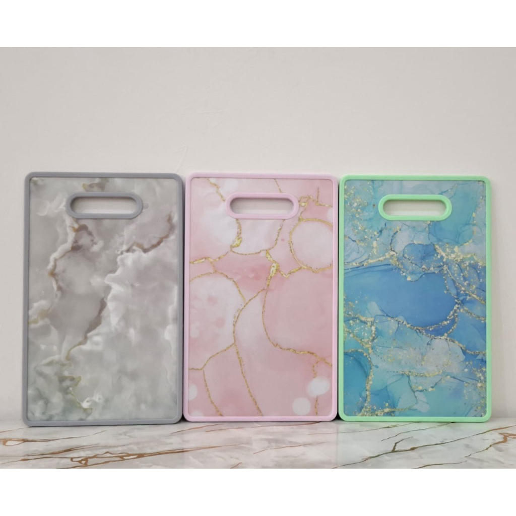 MARBLE CUTING BOARD เขียงพลาสติกหนาลาย MARBLE
