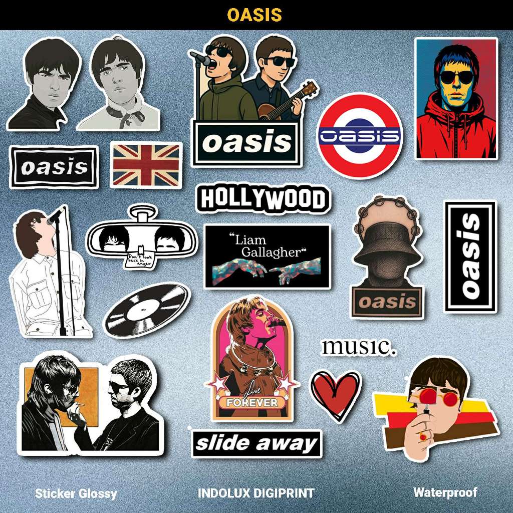 Oasis Band Aesthetic Sticker Liam Gallagher สติ๊กเกอร์กันน้ํา