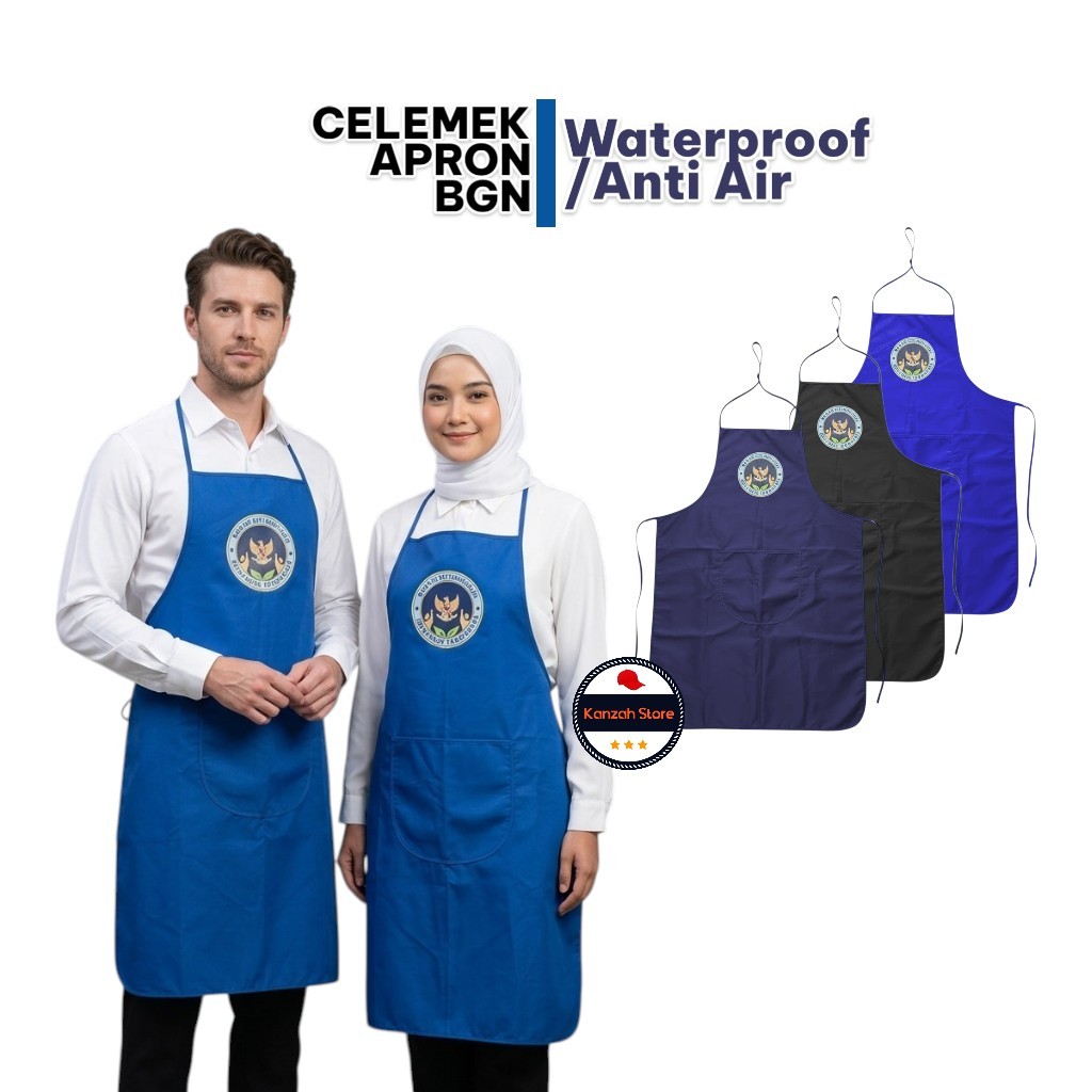 BGN PVC WATERPROOF ADULT APRON - BGN SPPG WATERPROOF KITCHEN APRON