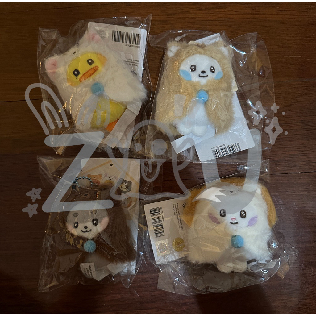 ZEROBASEONE ZERONI FLUFFY WONDERLAND MINI PLUSH KEYRING HANINI RININI GYUNINI