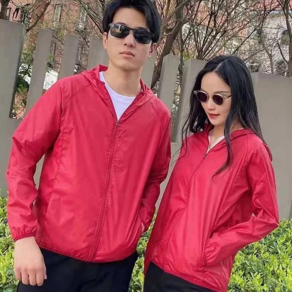 SAUNA SUIT PARACHUE RUNNING JACKET สําหรับผู้ชายและผู้หญิงกันน้ํา JOGGING FAT BURNING JACKET UNISEX