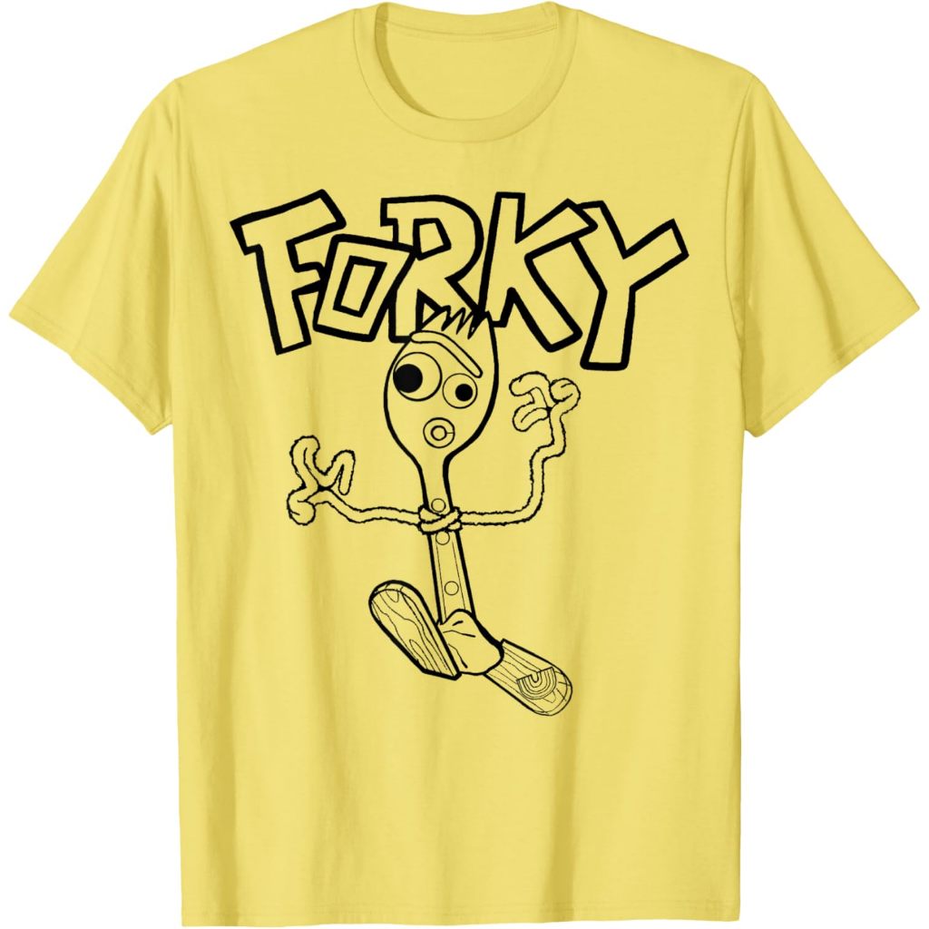 Toy Story Doodle Forky T-Shirt – Vintage 90s Retro Shirt สําหรับผู้ชายและผู้หญิง Unisex Cotton Combe