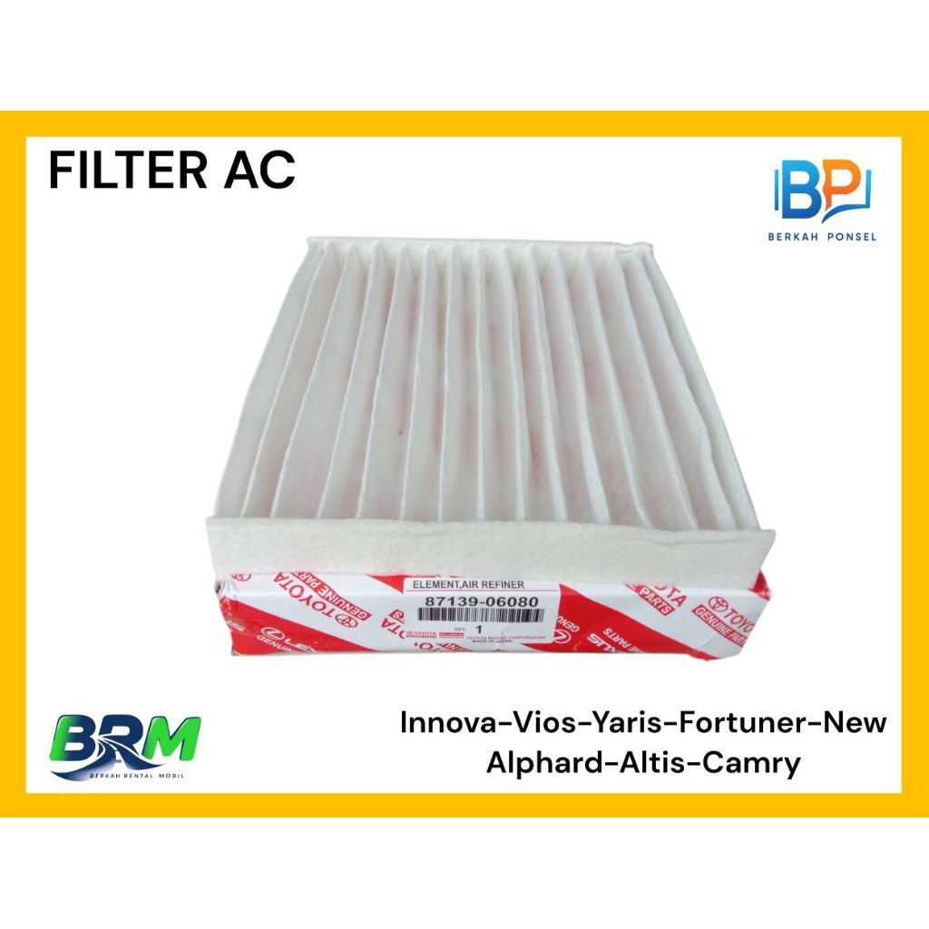 กรองแอร์ Ac Innova Fortuner Yaris Vios Camry Vellfire Seinta 87139-06080