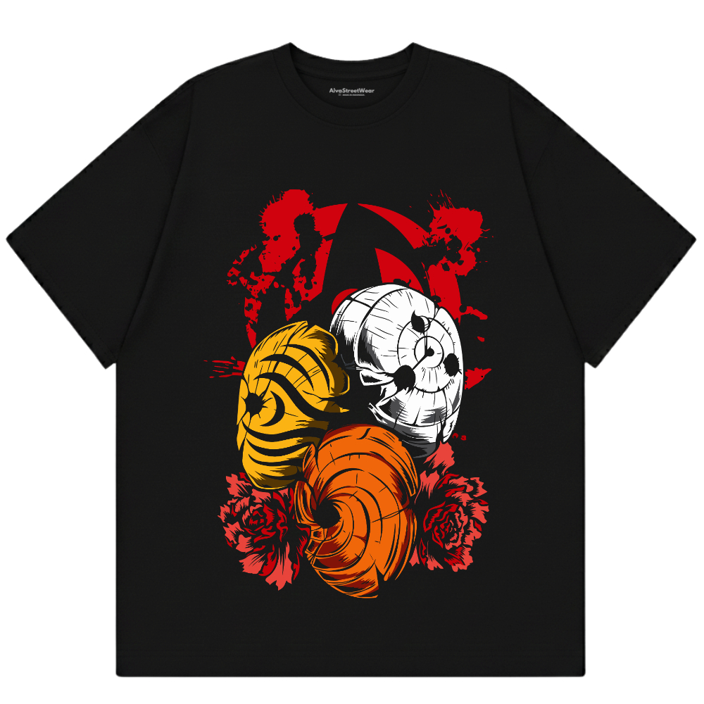 KATUN Obito Uchiha Mask เสื้อยืด 0076 ญี่ปุ่น 24s ผ้าฝ้าย Anime เสื้อ Premium Manga อะนิเมะเสื้อยืด