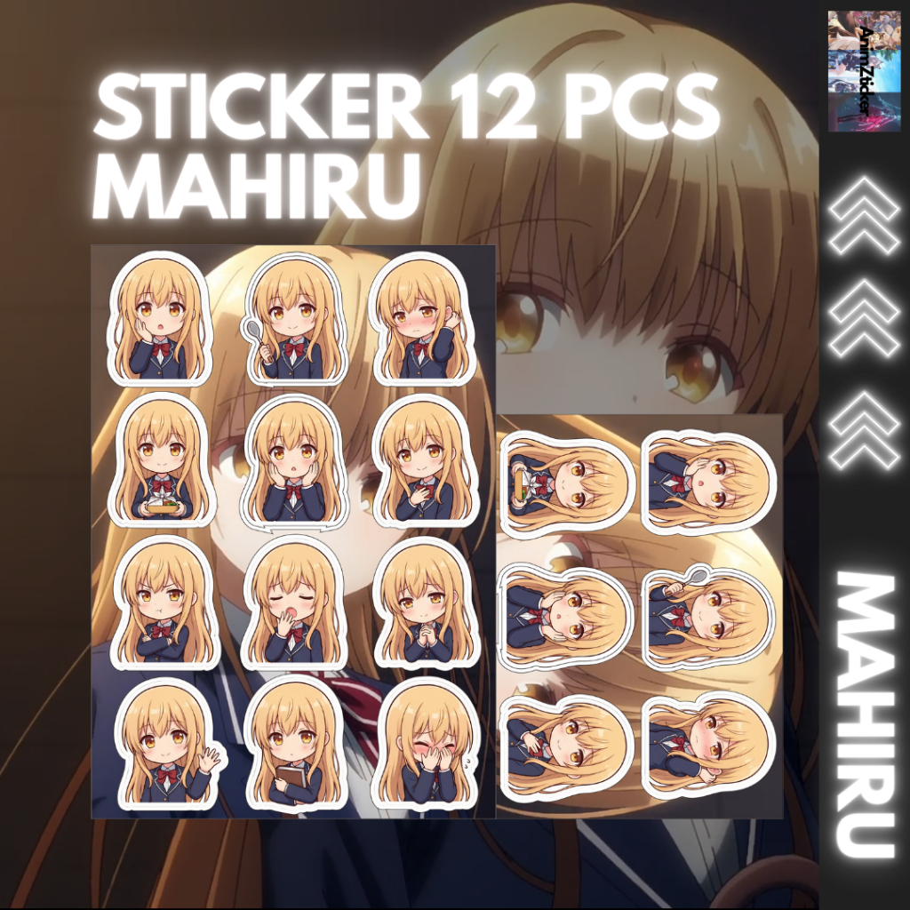 สติ๊กเกอร์กันน้ํา "MAHIRU SHIINA" 12 ชิ้น