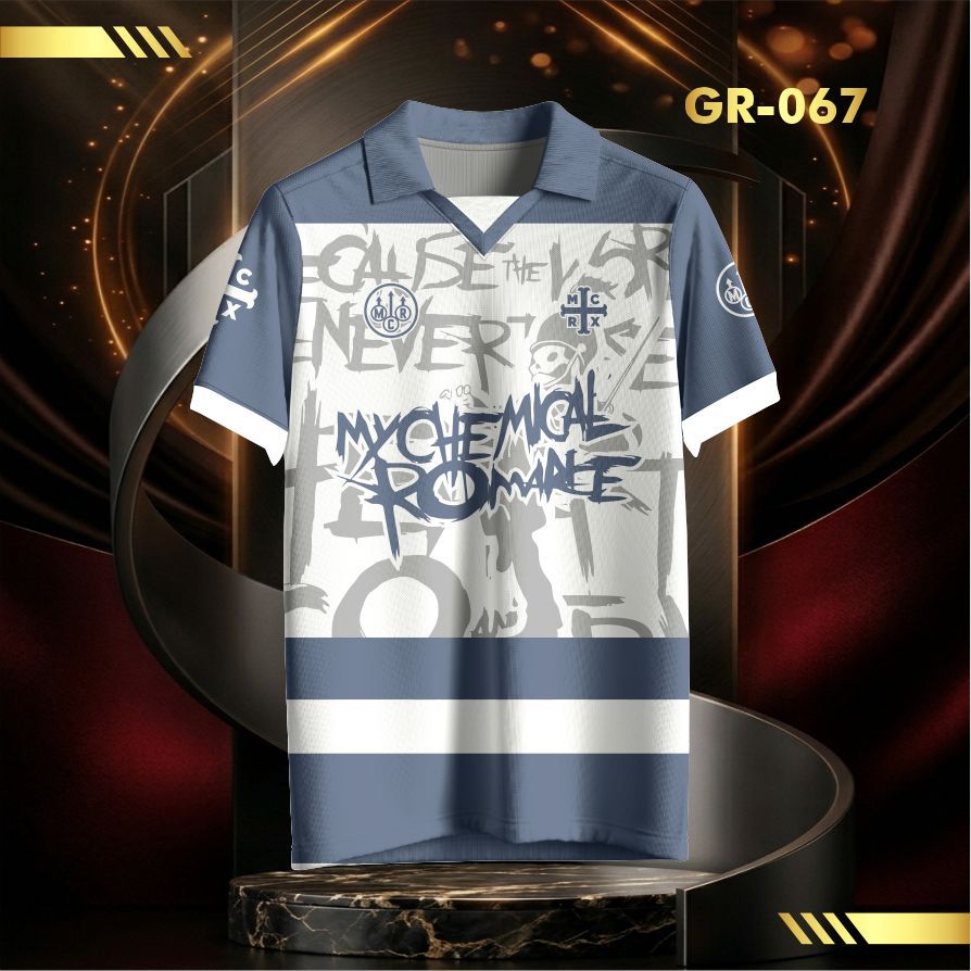 My Chemical Romance MCR Black Parade Vintage V คอ Unisex Jersey – Rock Band Streetwear พิมพ์เสื้อยืด