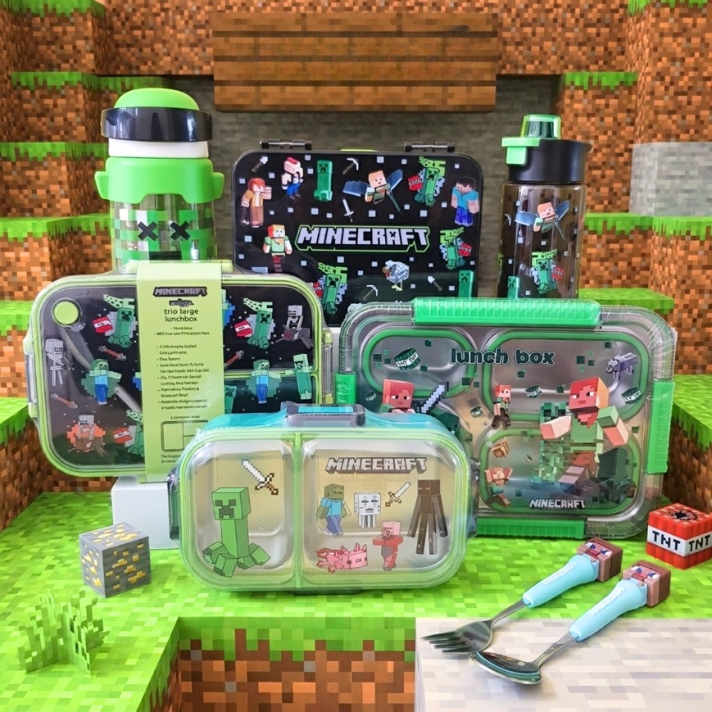 MNCRAFT SERIES LUNCH BOX LUNCH BOX 4 SET DRINKING BOTTLE SPOON LUNCH BOX