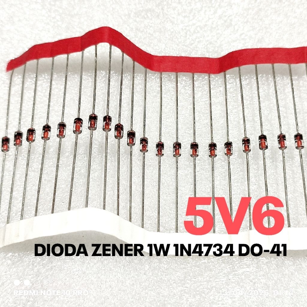 (10 ชิ้น) ZENER DIODE 5V6 5.6V 5.6 V DIODE 1N4734A 1N 4734A IN 4734A IN 4734A DO-41 ST