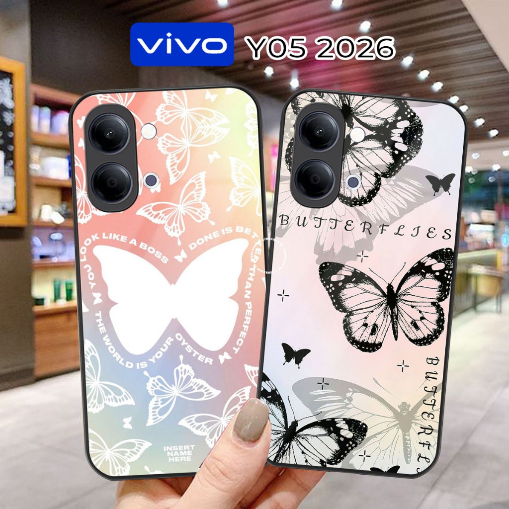 เคสโทรศัพท์มือถือ Vivo Y05 Glass Softcase ล่าสุด [LL79] เคส Vivo Y05