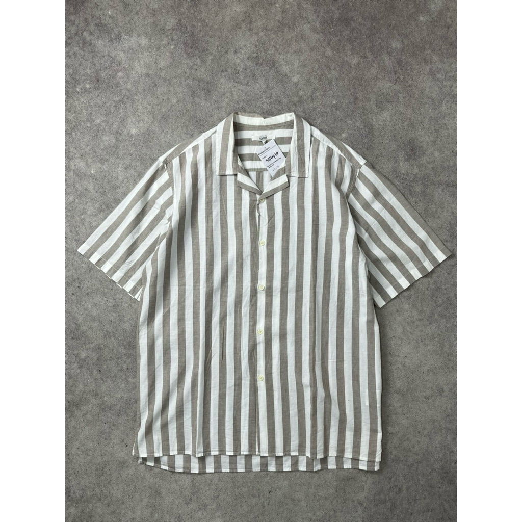 TOPTEN เสื้อคอปกเปิดลายทาง