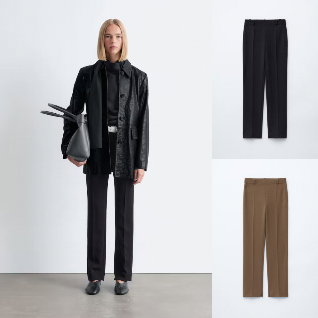 &OTHER STORIES SLIM LEG PRESS CREASE TROUSERS