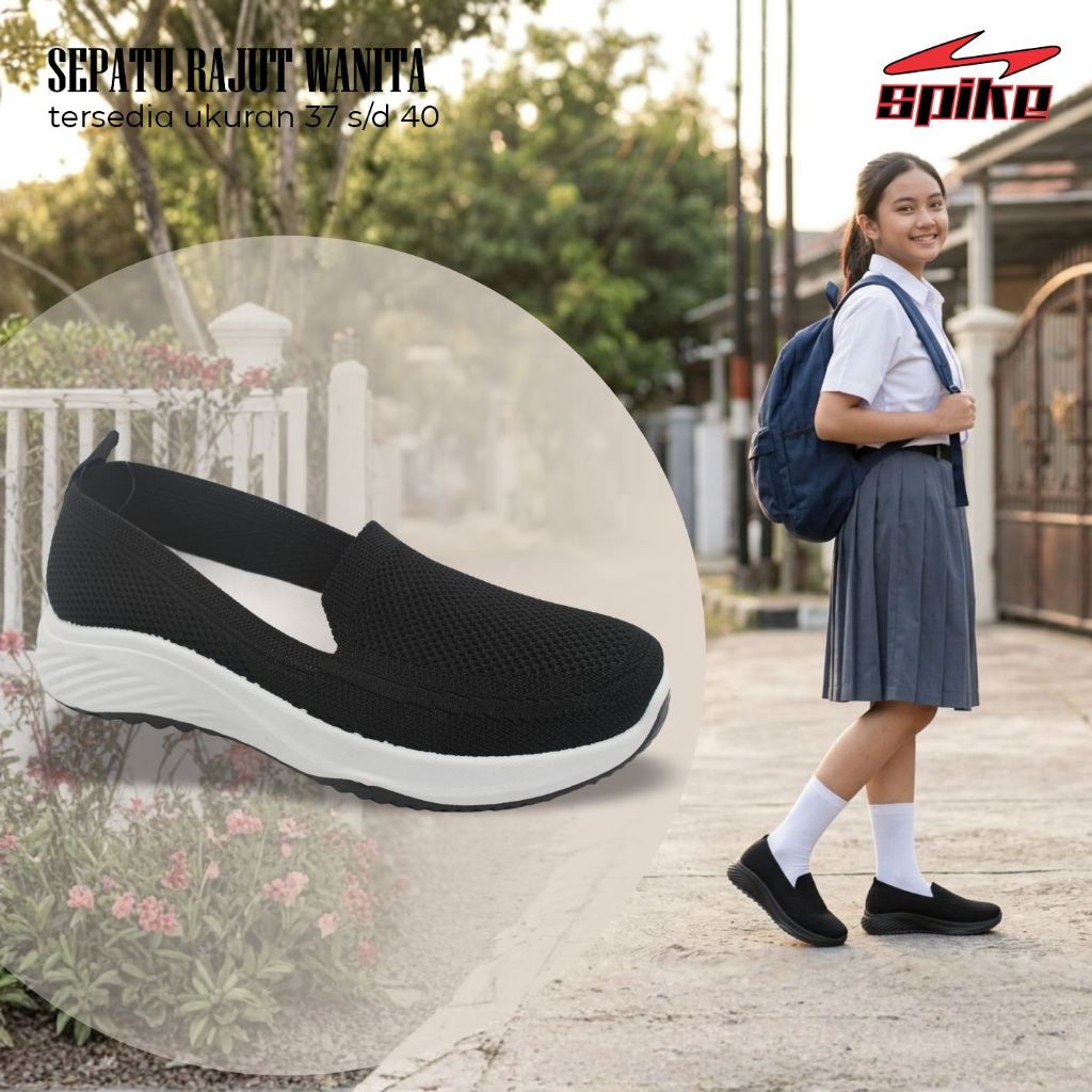 Spike AUP 2775 รองเท้าถักแฟชั่นสตรี