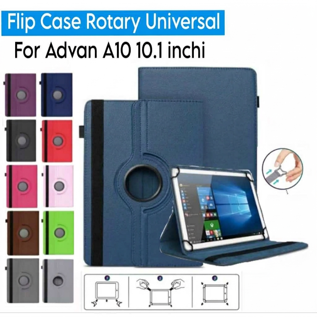 ฝาครอบแบบหมุนสากล Advan A10 10.1 "นิ้ว 2024/เคส advan tab a10\ ปลอก advan A10/กรณี advan A10 / เคส t