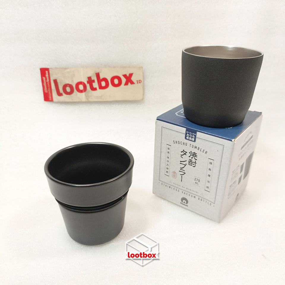 Peacock Ouchi de Gubigubi Shochu Tumbler ATE-30B สีดํา 270ml [SECOND]