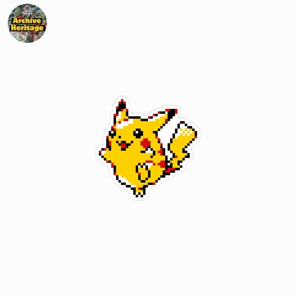 Pikachu pixel art pokemon การ์ตูน diecut สติกเกอร์