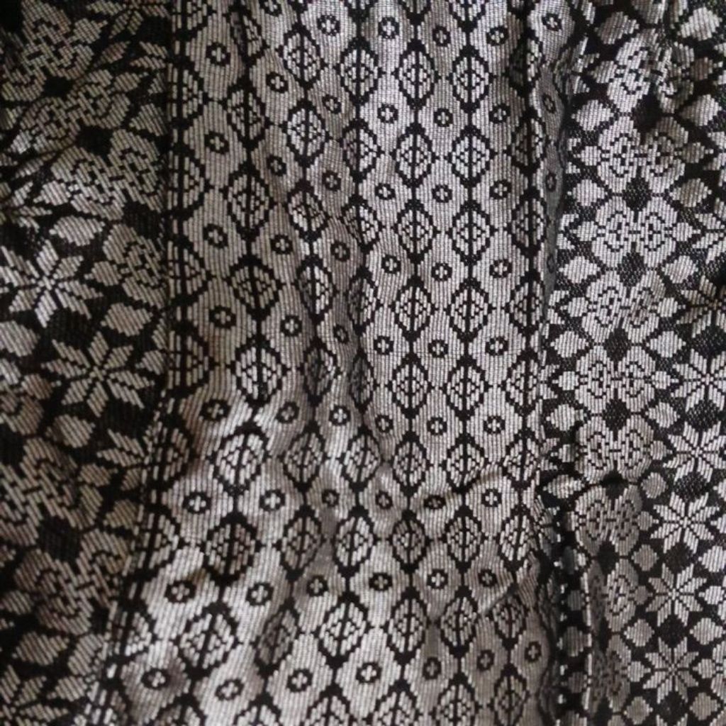 กระโปรง Songket Grey_Black_Silver Series 2A Jumbo Lpi 72 และ 84