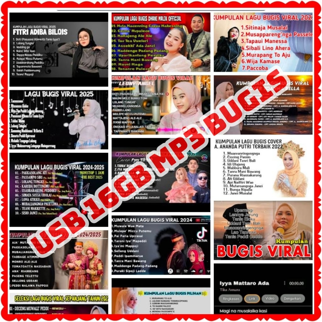 FLASHDISK CONTAINING BUGIS SONGS - VIRAL BUGIS SONGS - MP3 BUGIS SONGS - ANSAR S BUGIS SONGS COLLECT
