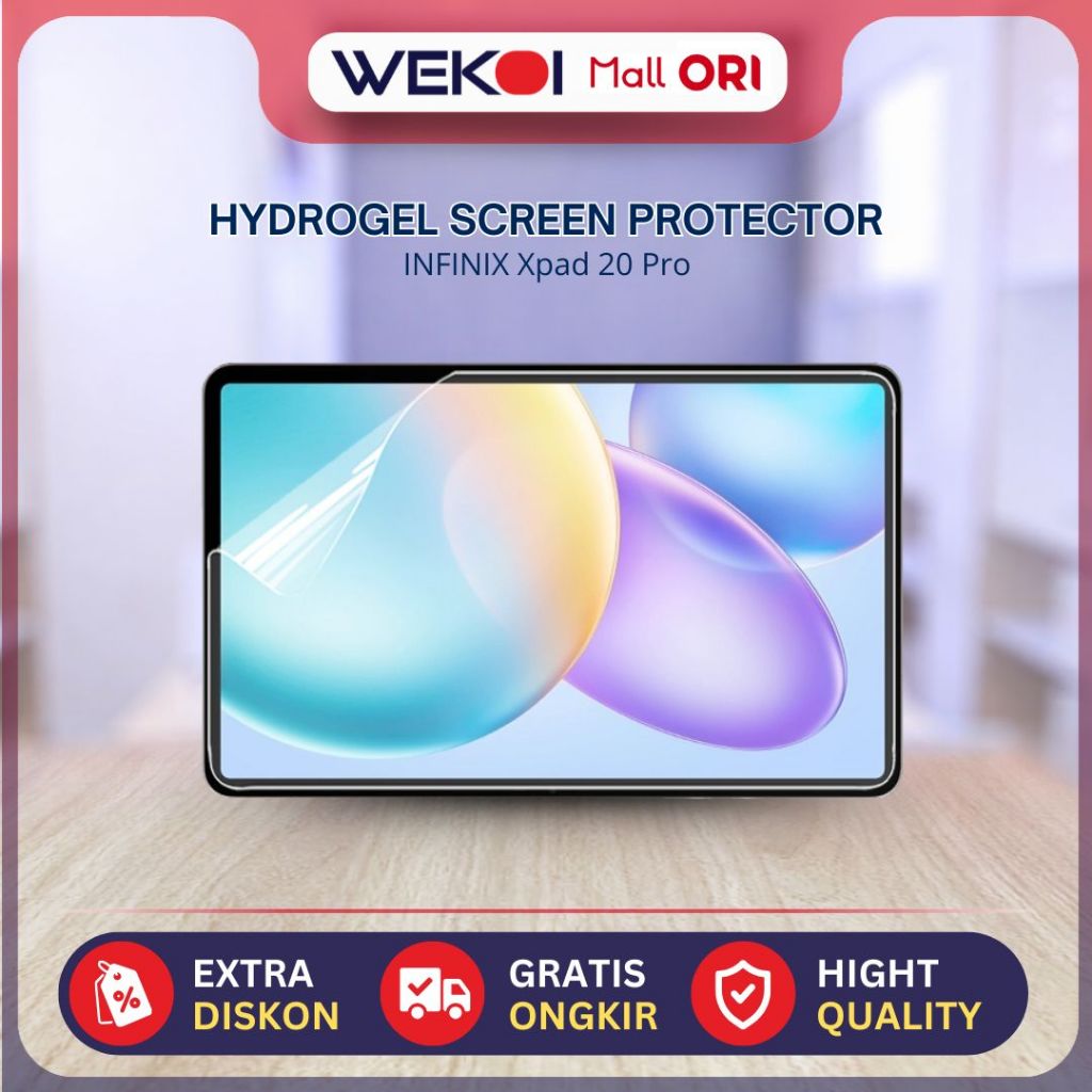 WEKOI Hydrogel Tablet INFINIX XPad 20 Pro ปกป้องหน้าจอ Anti-Scratch Full HD Matte Blue Clear