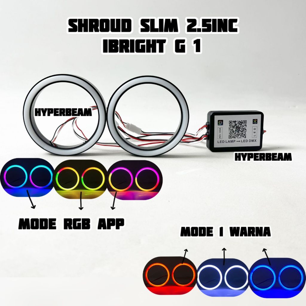 IBRIGHT G1 - แอพ Shroud Slim RGB 2.5inc