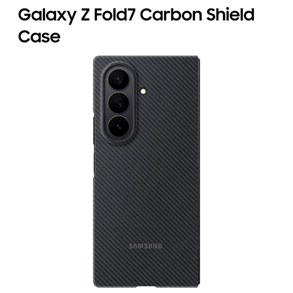 Samsung Galaxy Z Fold 7 Carbon Shield Case Original Slim Cover สีดํา