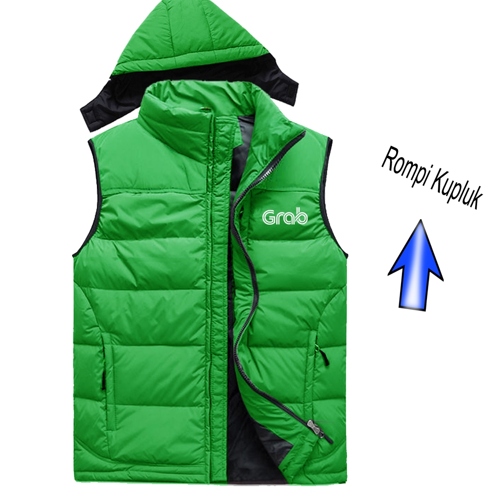 ใหม่ล่าสุด GRAB VEST JACKET / ONLINE TRANSPORTATION OJOL DRIVEL JACKET / GRAB MENS MOTORCYCLE VEST J
