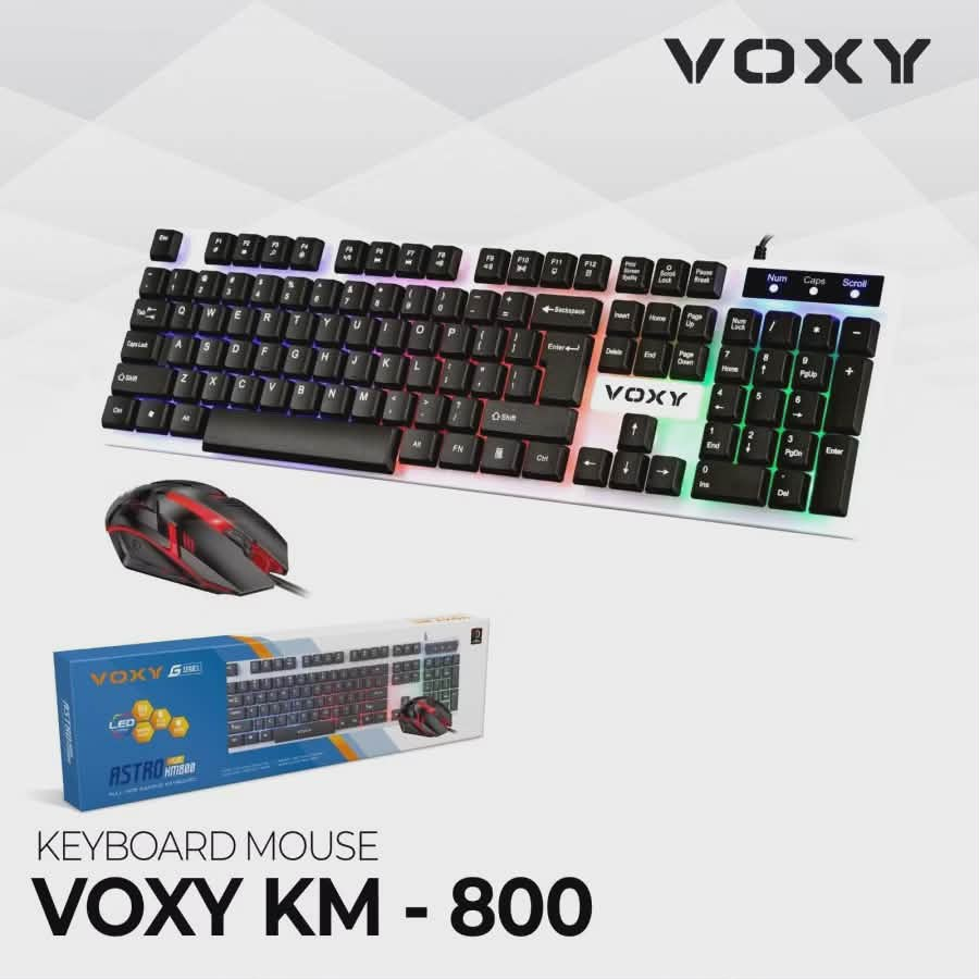 Voxy KM800 LED RGB Gaming Keyboard Mouse