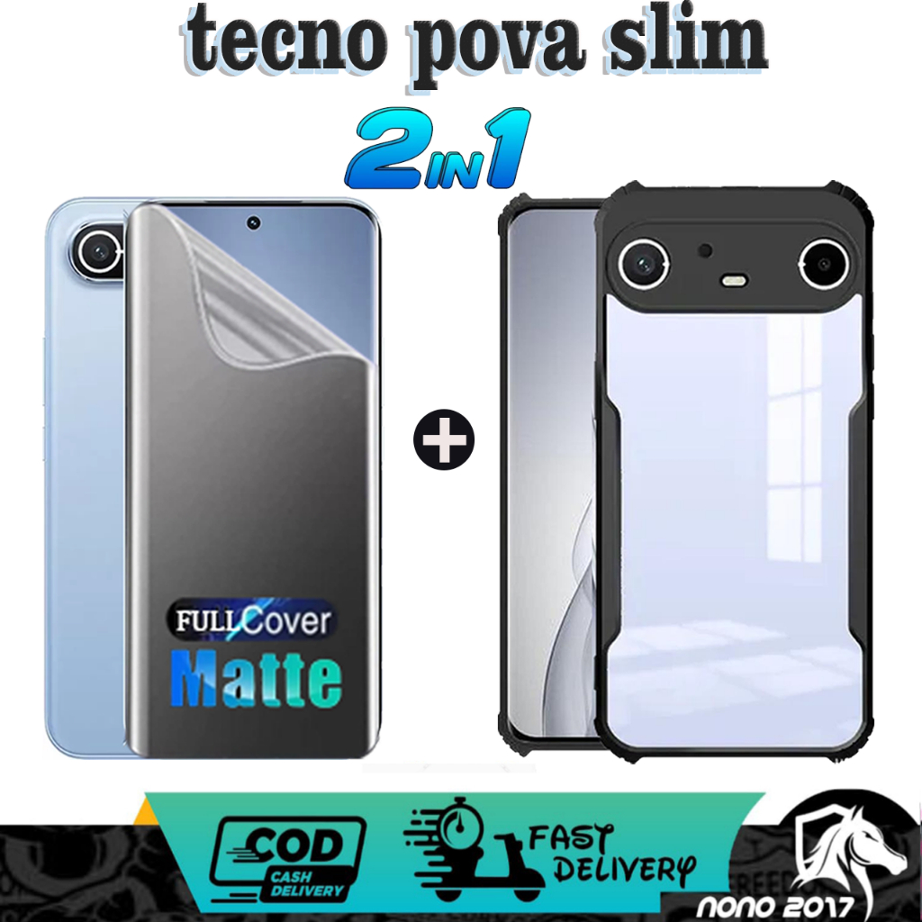 2IN1 เคส SUNDD สําหรับ TECNO POVA SLIM BONUS HYDROGEL