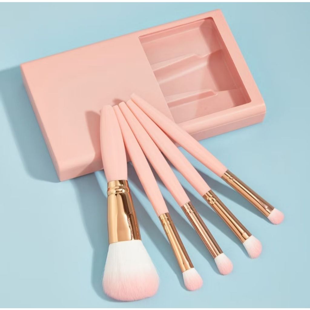 ￼FACE MAKEUP BRUSH / MUA BRUSH / 5in1 MAKEUP BRUSH / MAKEUP BRUSH SET 5 FREE MIRROR / 5 SET MAKEUP B