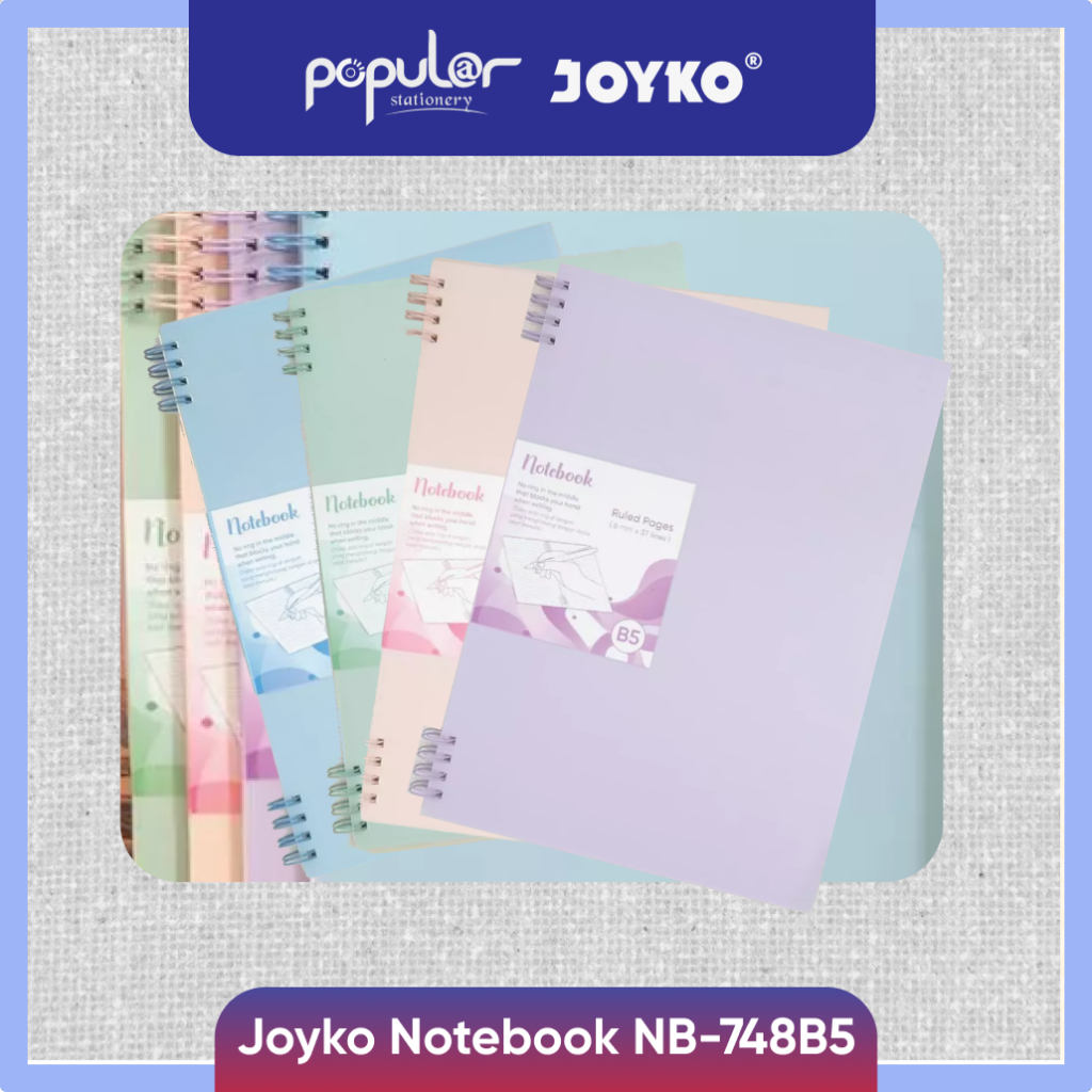 UNGU HIJAU Joyko Notebook NB-748B5 Size B5 | โน๊ตบุ๊ค Joyko NB748B5 ขนาด B5 | ฟ้าเขียว ชมพูม่วง