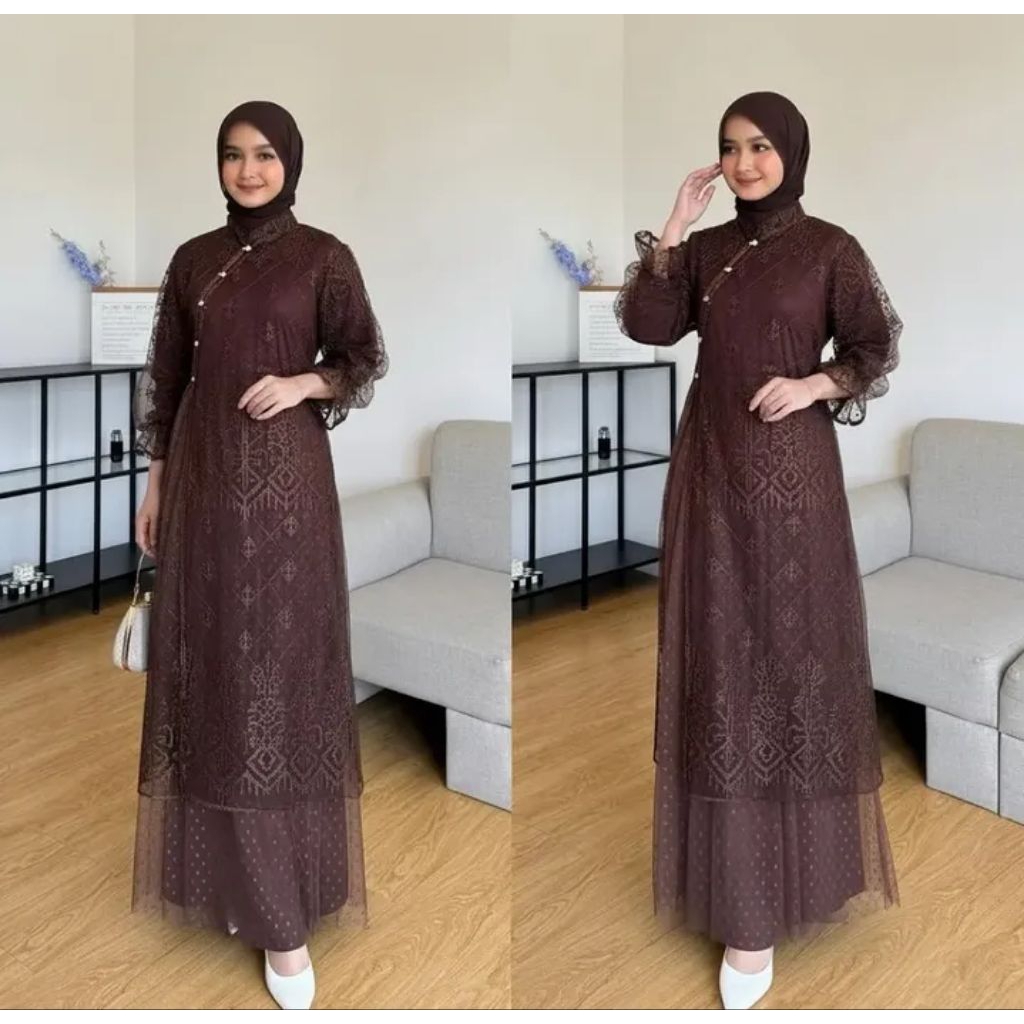 LATEST ผู้หญิง WEDDING DRESS/BRUKAT MIX VELVET DRESS/ผู้หญิง GAMIS WEDDING DRESS