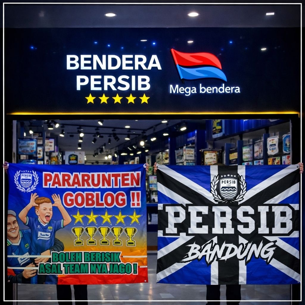 PERSIB BANDUNG FLAG FULLPRINTING | PERSIB FOOTBALL FULLPRINT FLAG