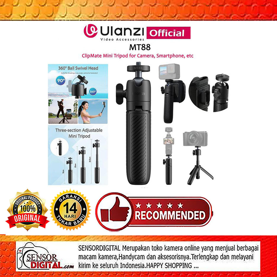 Ulanzi MT88 ClipMate ขาตั้งกล้องขนาดเล็กสําหรับกล้อง สมาร์ทโฟน GoPro Action Cam