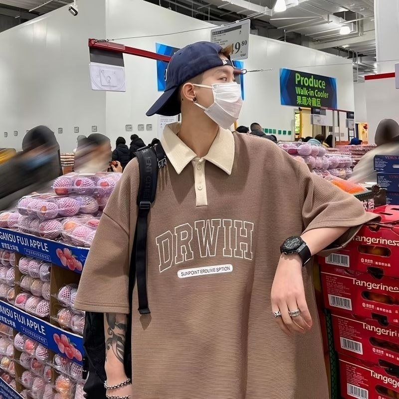 EJK POLO เสื้อ DRWIH ขนาดใหญ่ (M - 8XL) จัมโบ้ธรรมดาเสื้อยืดผสมเสื้อโปโลคอปกเสื้อยืด Unisex ML XL XX