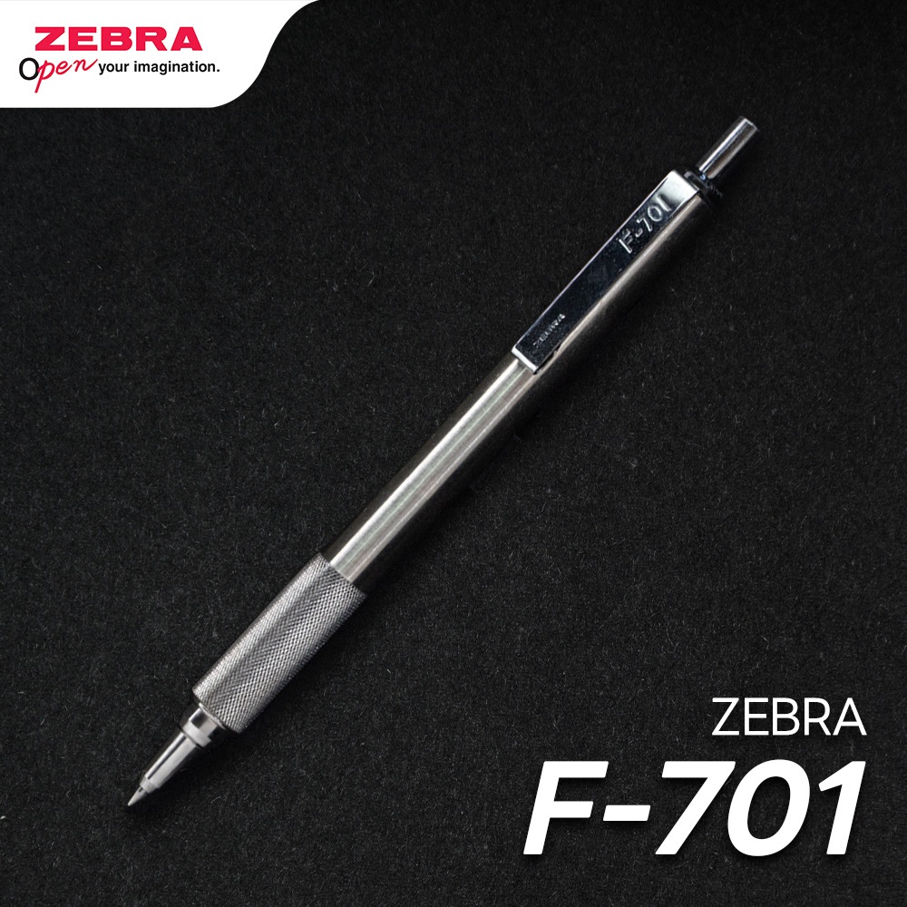ปากกา ZEBRA F 701 0.7 มม.ปากกาลูกลื่นแบบพับเก็บได้สแตนเลสเครื่องเขียนบาร์เรล