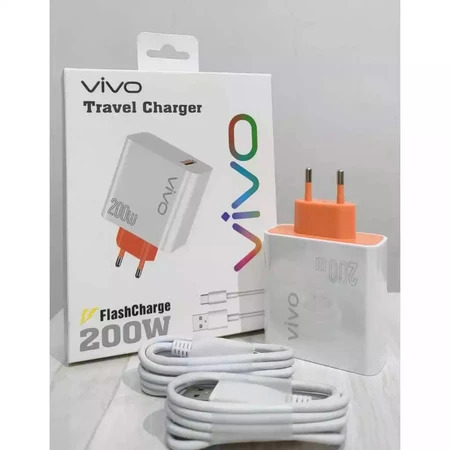 Original Vivo 200w Fast Charging USB Type C และ Micro Charger