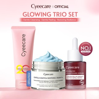 Cyeecare 3pcs paket Skincare Moisturizer+Serum+Cleanser Face Wash Glowing Kit Dark Spot