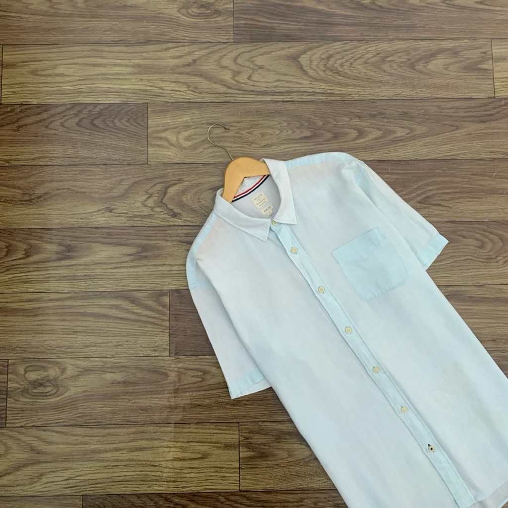 KEMEJA GIORDANO เสื้อเชิ้ตแขนสั้นแบรนด์