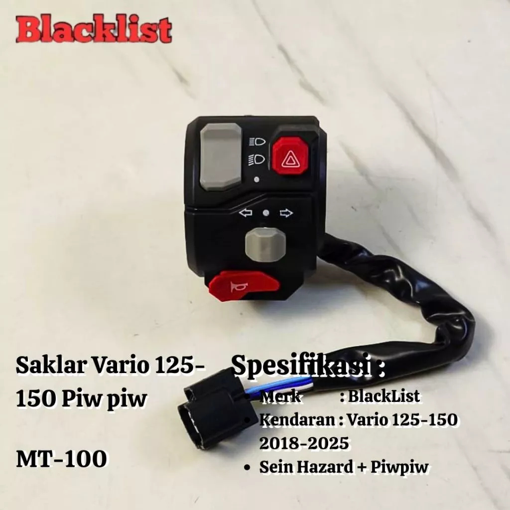 VARIO SWITCH MODEL MT-100 125-150 ใหม่ PIW PIW + HAZARD PNP VARIO 2018-2025