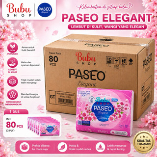 ( 1 Dus ) Tissue PASEO Travel pack 108 helai packing baru travelpack ( 1 karton / 80 pcs)