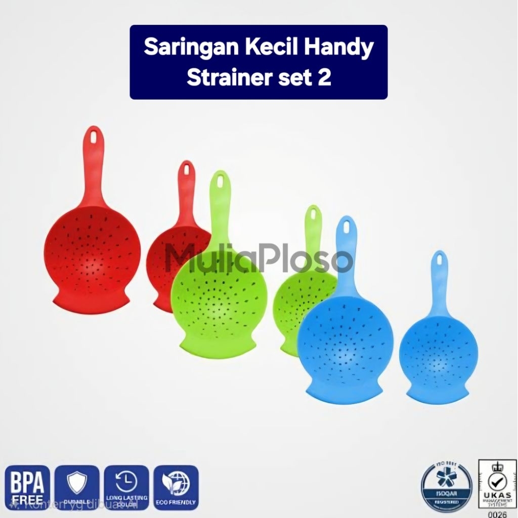 HANDY STRAINER พลาสติก STRAINER ชุด 2 ชิ้น LUCKY STAR อเนกประสงค์ BPA ฟรี Mini Kitchen STRAINER สําห