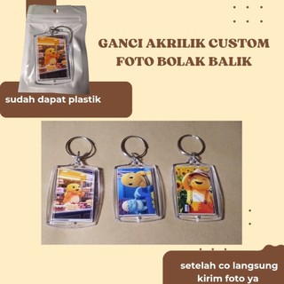 TANPA PO Ganci Akrilik Custom Foto Sendiri 2 Sisi (depan belakang) – TIPE A