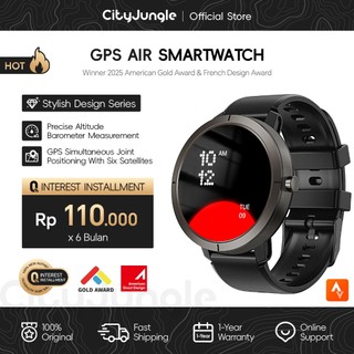 Cityjungle Smartwatch GPSAir GPS Frekuensi Ganda Multi Sistem Support Strava Layar AMOLED 1,32” Pemantauan Kesehatan Lengkap | Tahan Air 5ATM | Baterai 360mAh Tahan Lama | 170+ Mode Olahraga | Jam Tangan Wanita & Pria