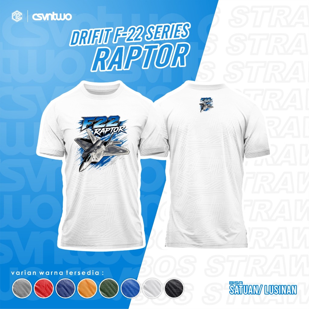 เสื้อยืด F-22 Raptor Fighter Plane Dryfit